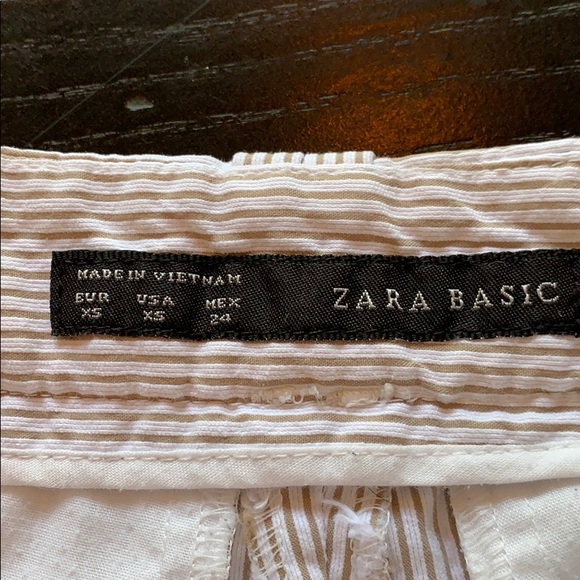 ZARA pinstripe shorts size XS - Picture 3 of 4